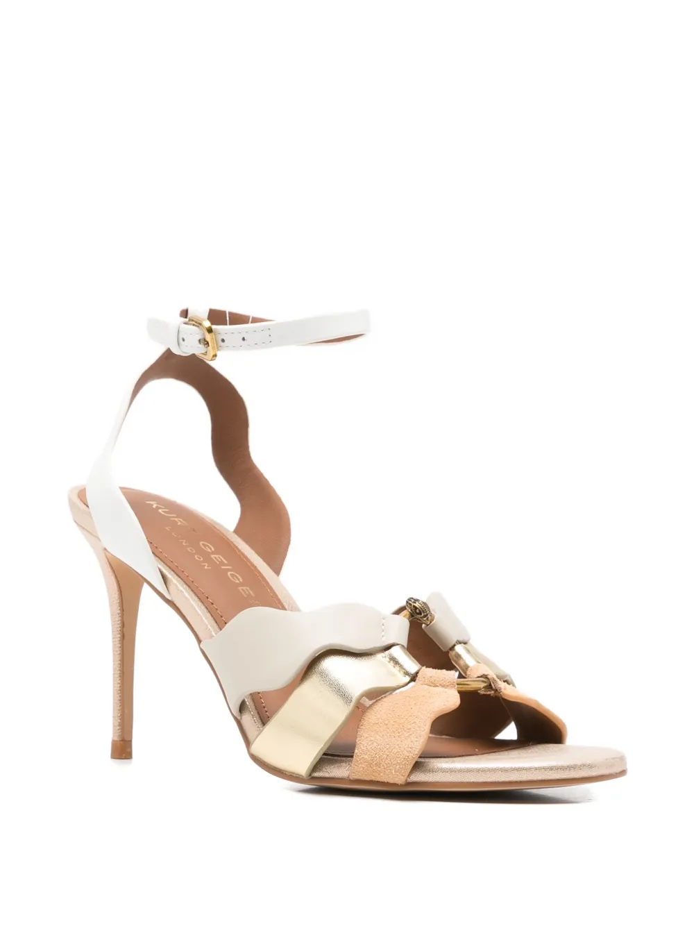 Kurt Geiger London scalloped-edge buckled sandals Goud