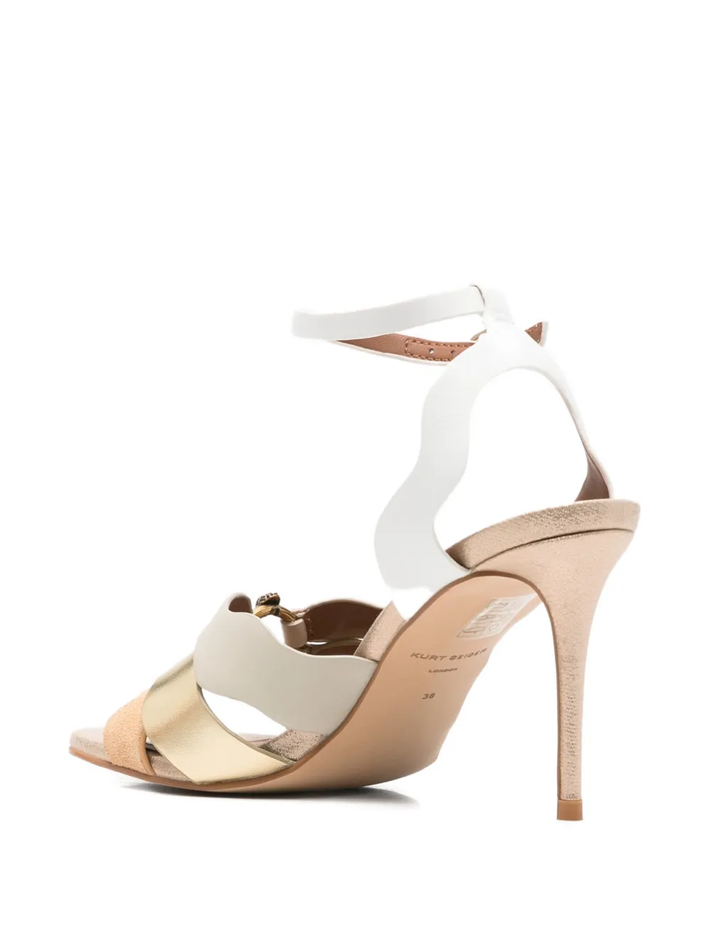 Kurt Geiger London scalloped-edge buckled sandals Goud