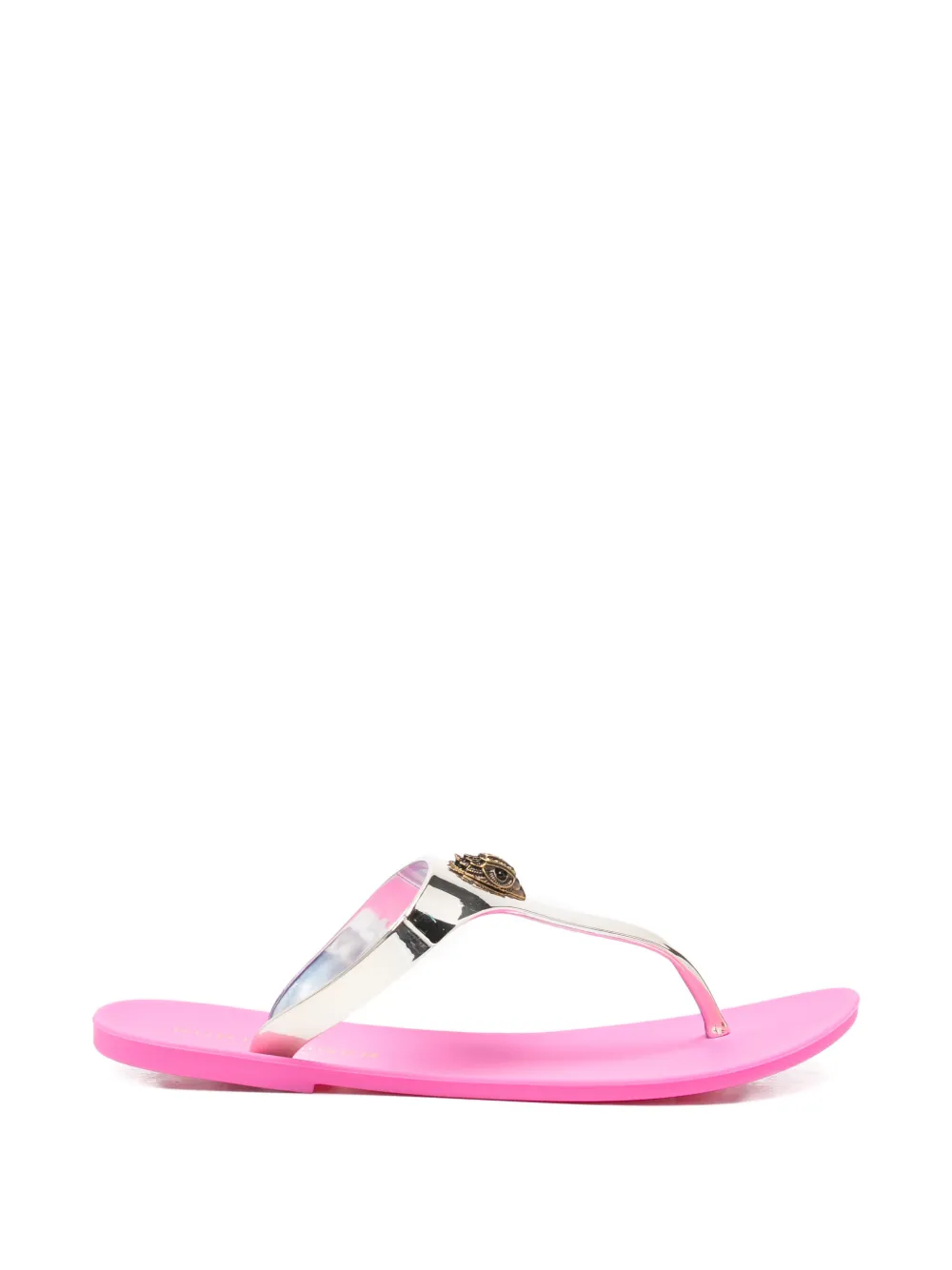 Kurt Geiger London Eagle-plaque thong sandals - Gold