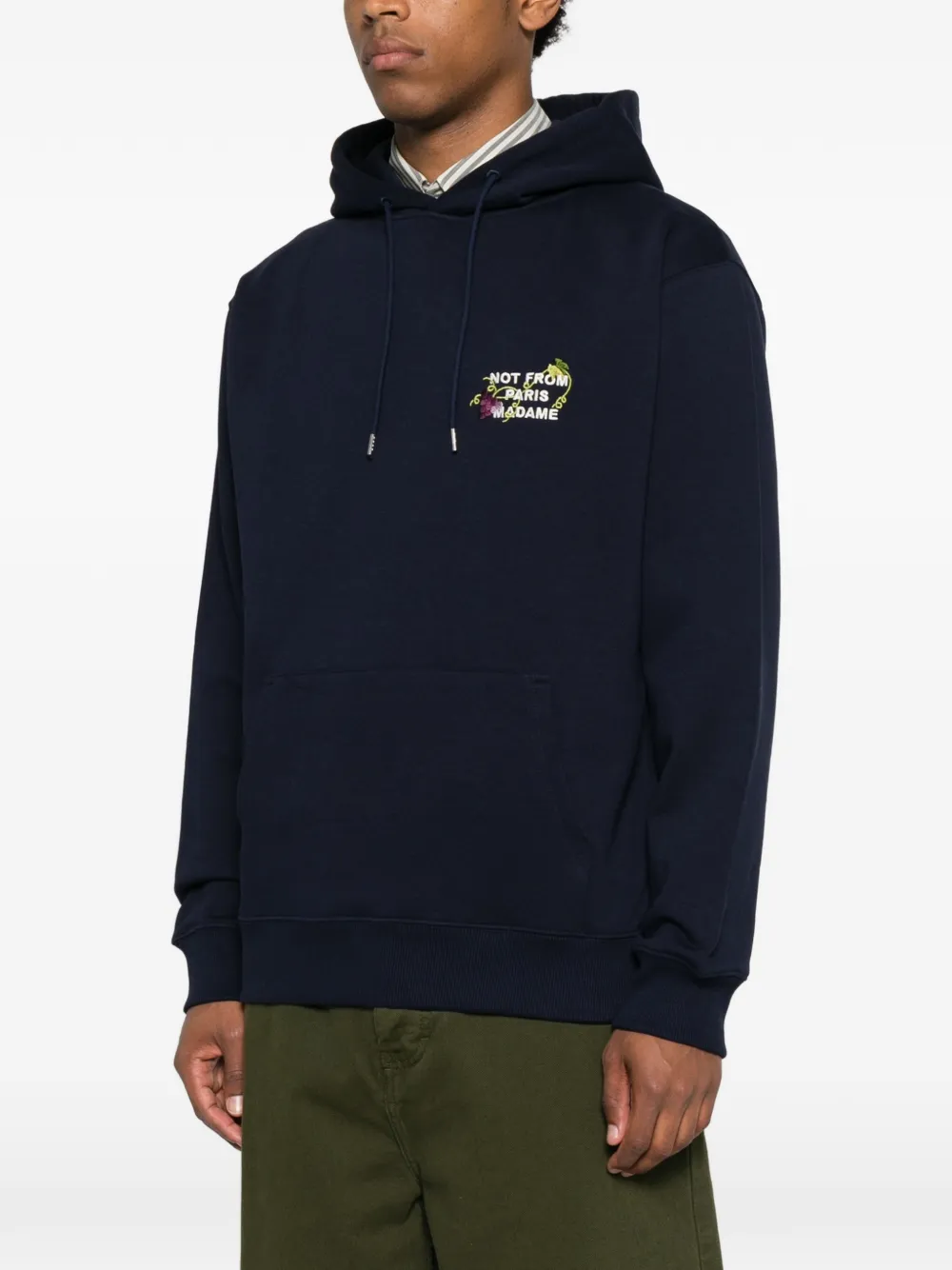 Drôle De Monsieur Hoodie met print Blauw