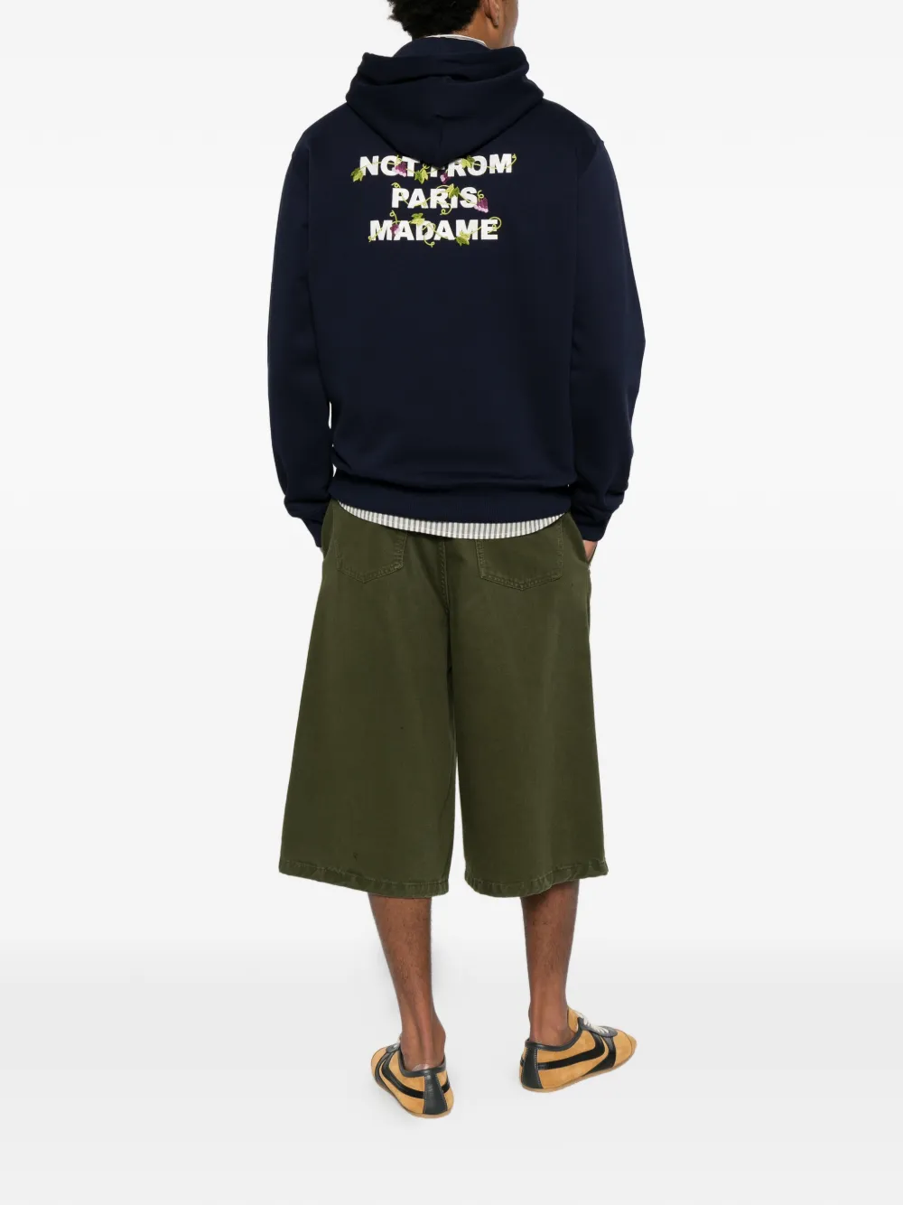 Drôle De Monsieur Hoodie met print Blauw