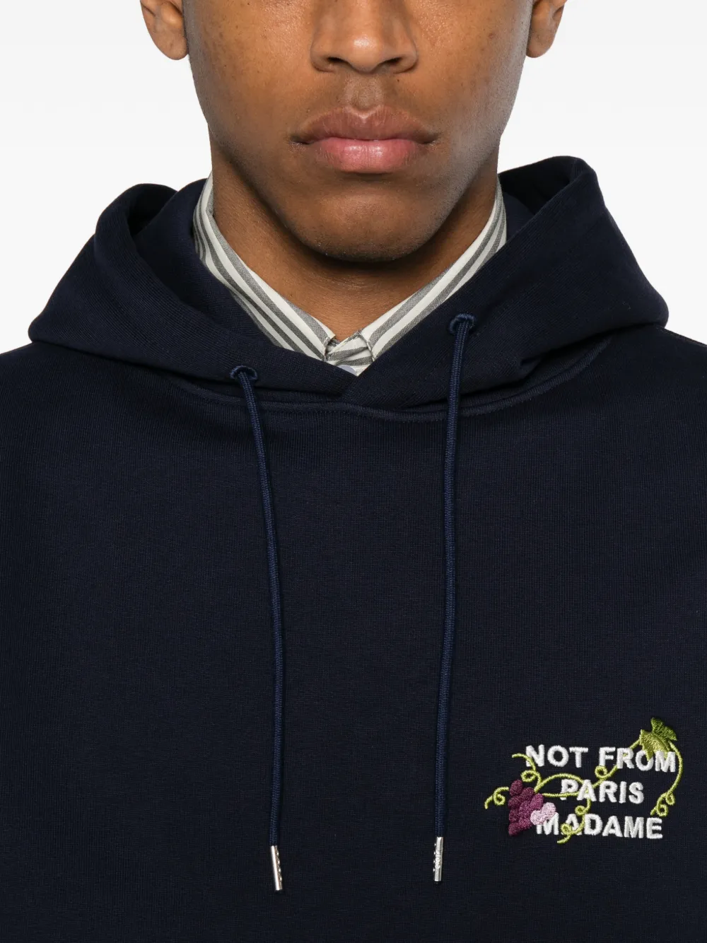 Drôle De Monsieur Hoodie met print Blauw