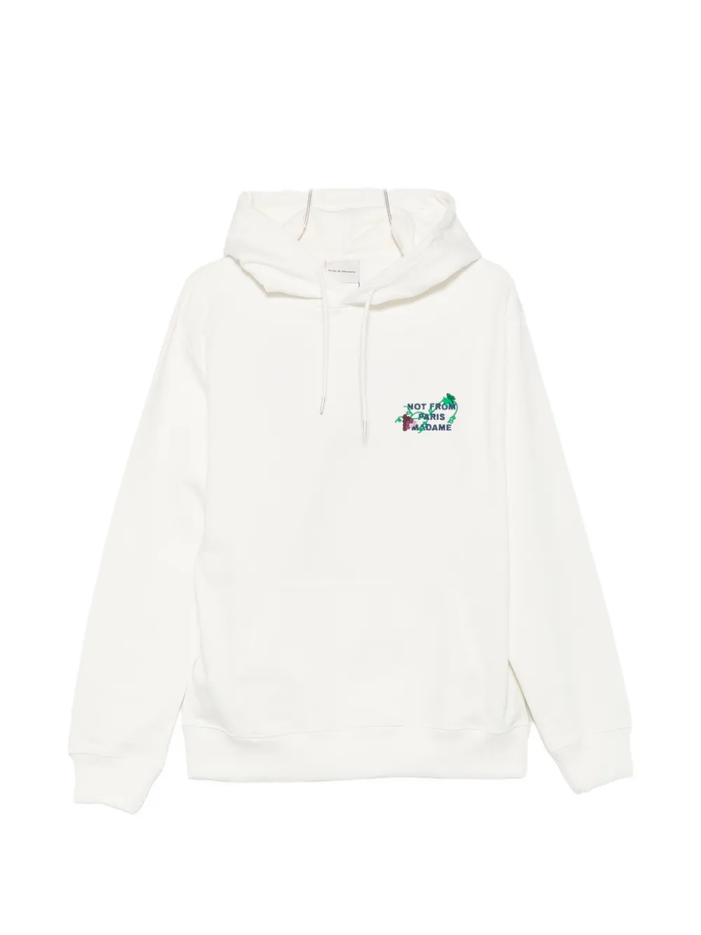 Drôle De Monsieur vine-embroidered hoodie - Nude
