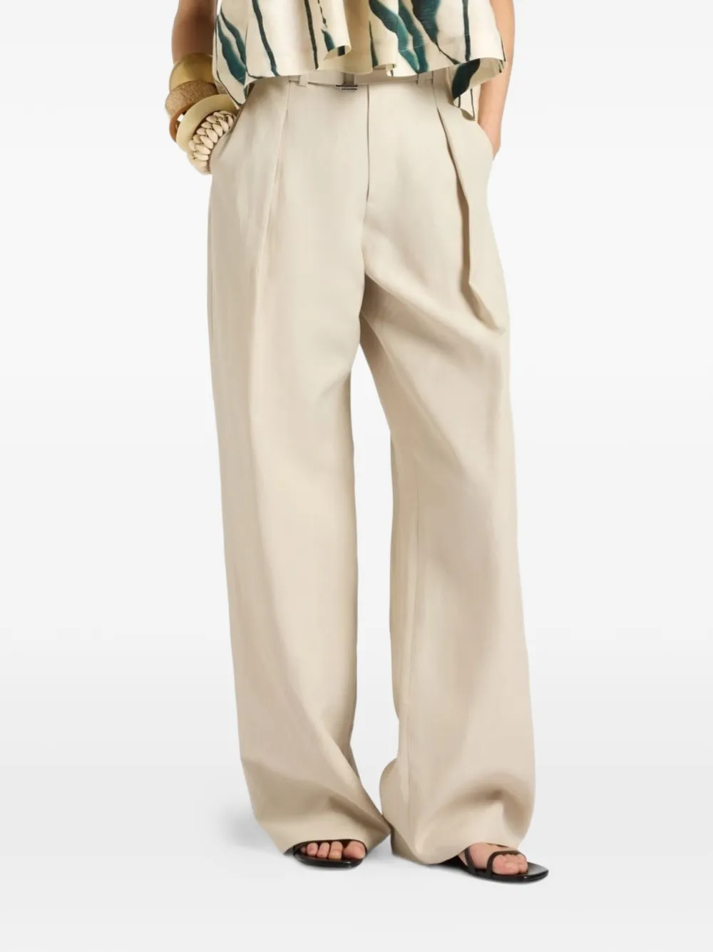 Liviana Conti belted pleated trousers - Toni neutri