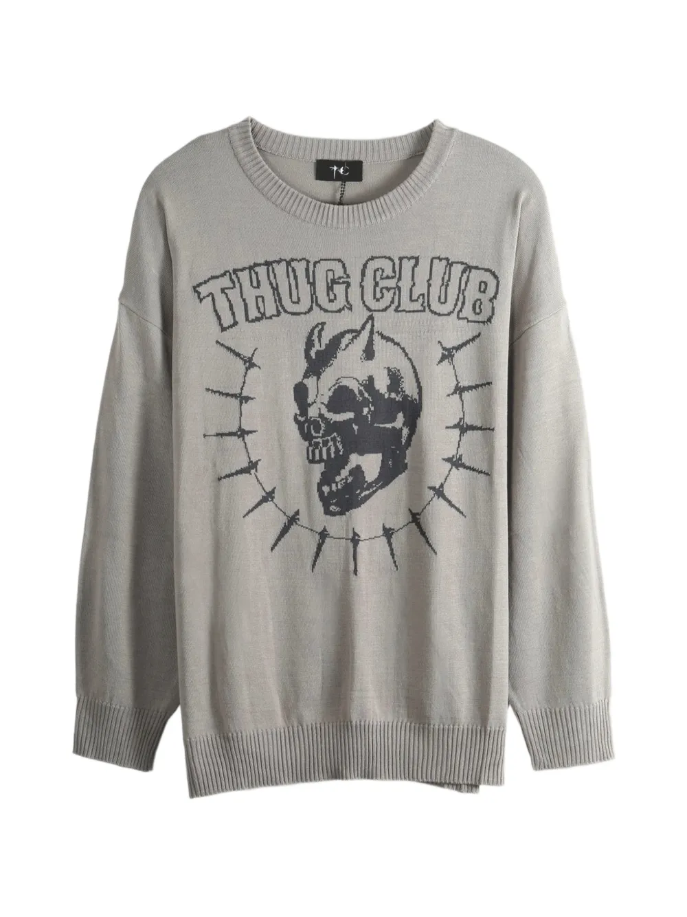 THUG CLUB logo-lettering sweater - Nude