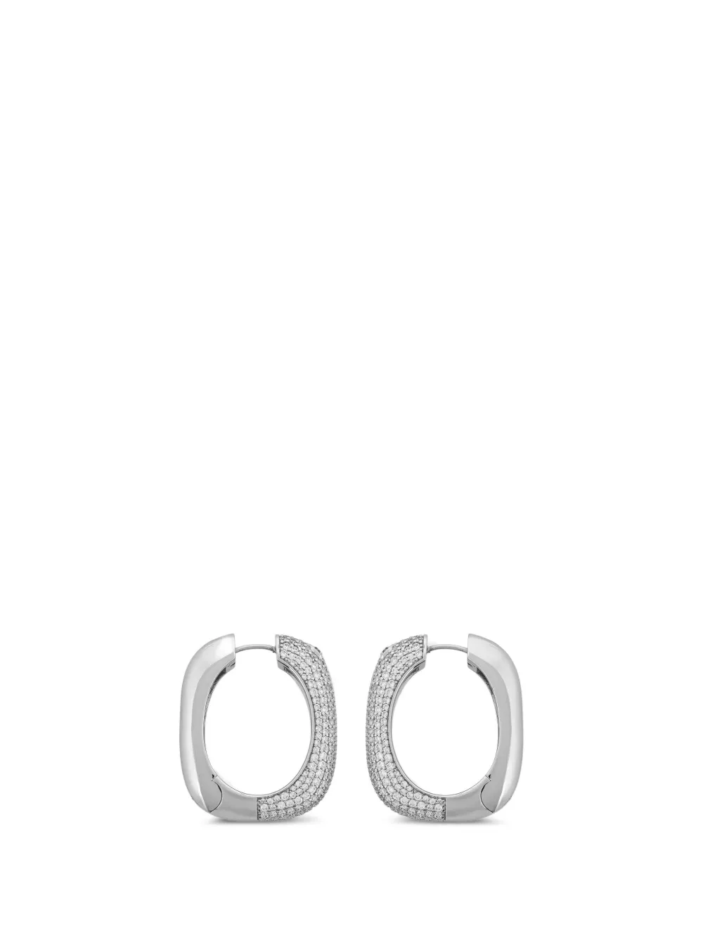 Michael Kors pavé square hoop earrings - Argento