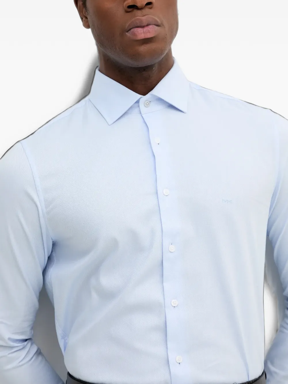 Michael Kors Slim-fit overhemd met geborduurd logo Blauw