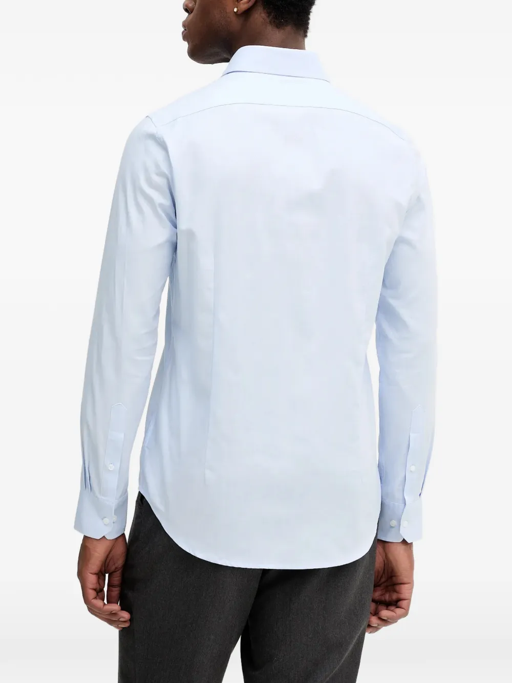 Michael Kors Slim-fit overhemd met geborduurd logo Blauw