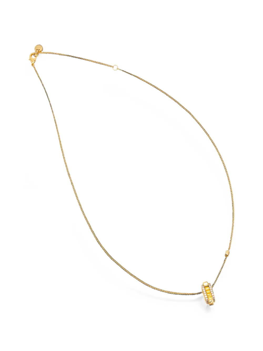 Michael Kors crystal-embellished spiked-pendant necklace - Oro