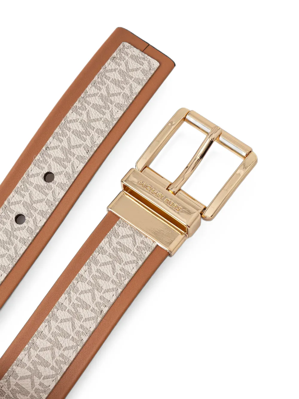 Michael Kors Omkeerbare riem met logo-monogram Beige