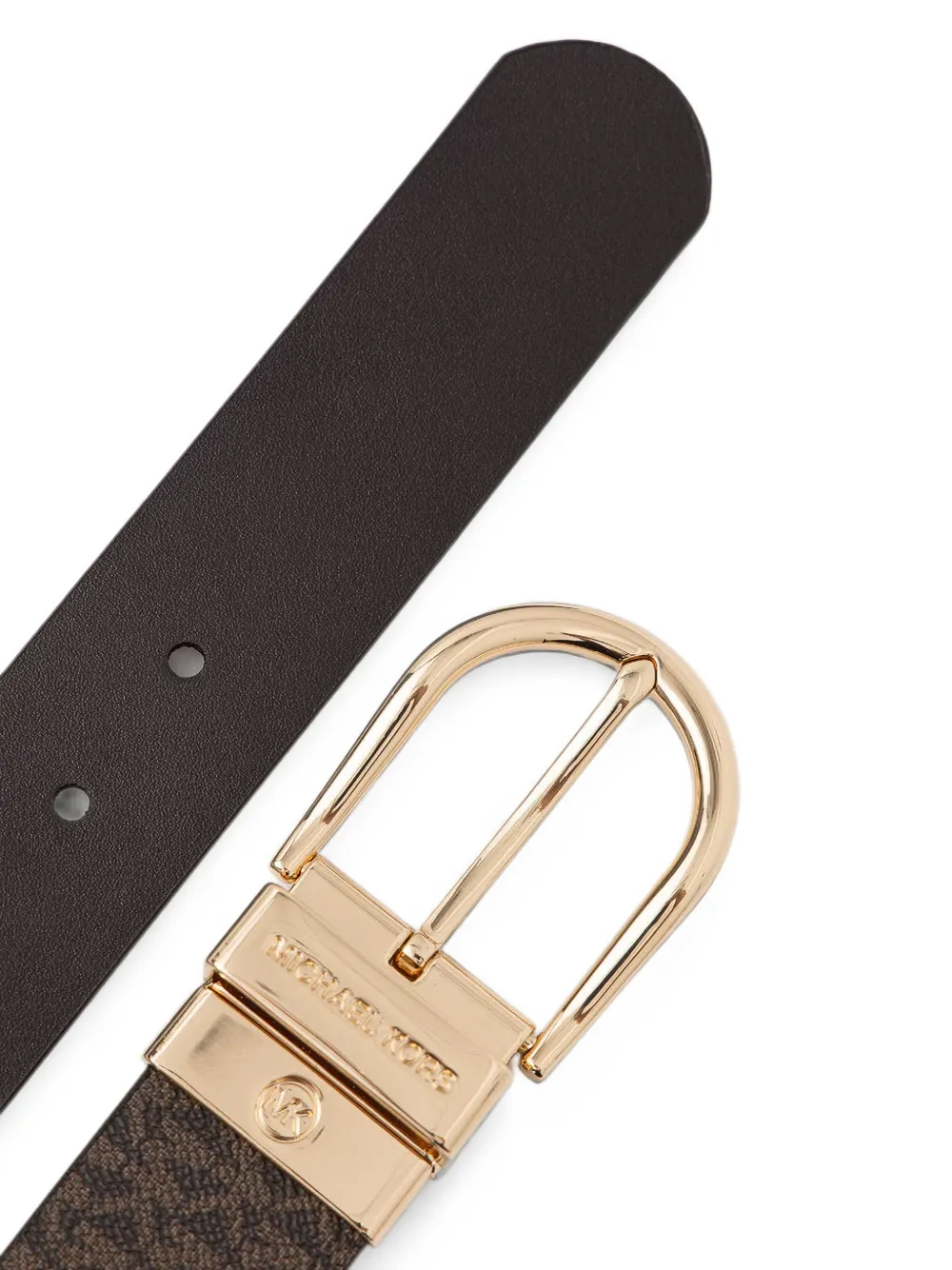 Michael Kors Omkeerbare riem met monogram-print Bruin