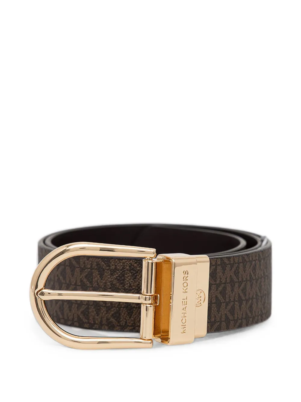 Michael Michael Kors monogram-print reversible belt - Marrone