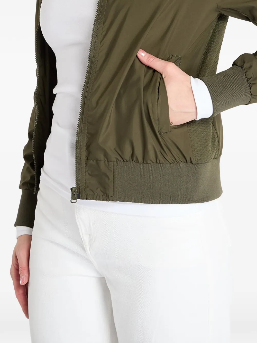 Urban Classics Bomberjack met rits Groen
