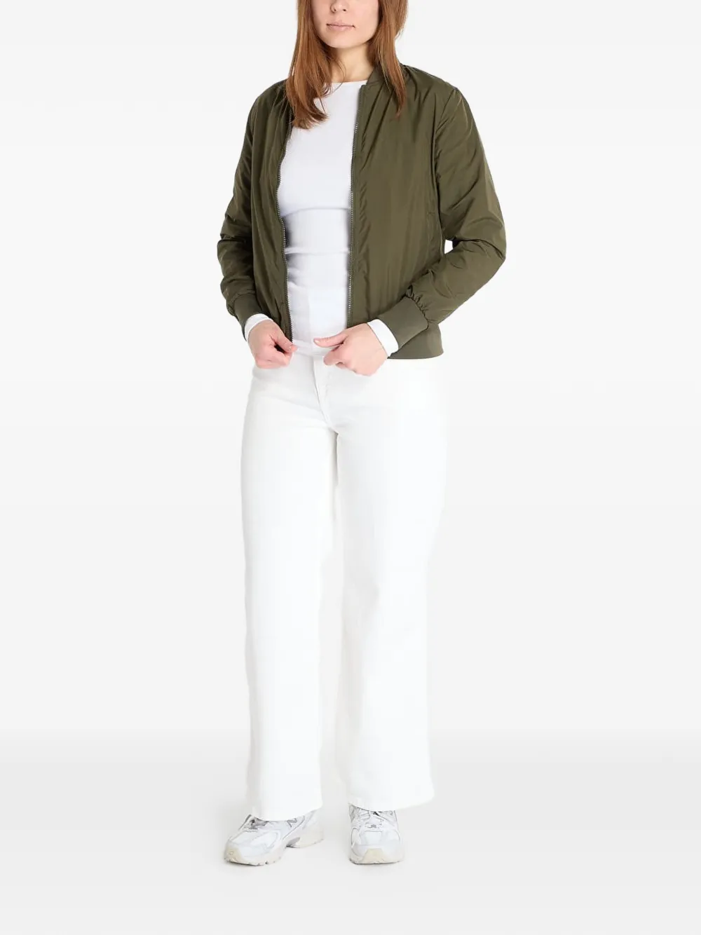 Urban Classics Bomberjack met rits Groen