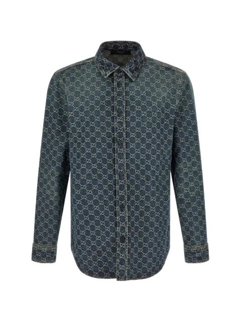 Gucci GG jacquard denim shirt