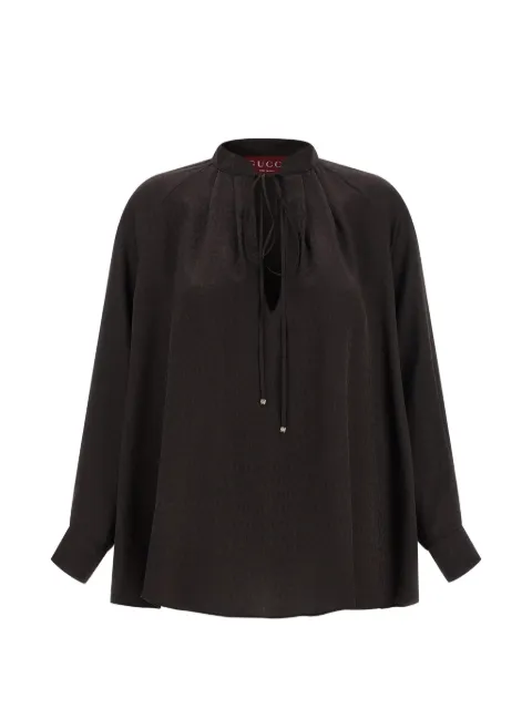 Gucci horsebit jacquard silk shirt