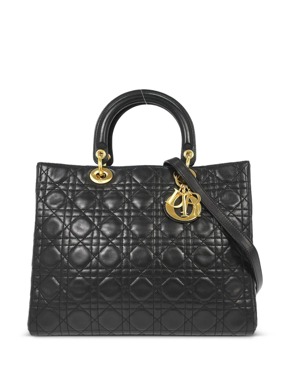Christian Dior Pre-Owned 1997 Lady Dior Cannage tote bag - Nero