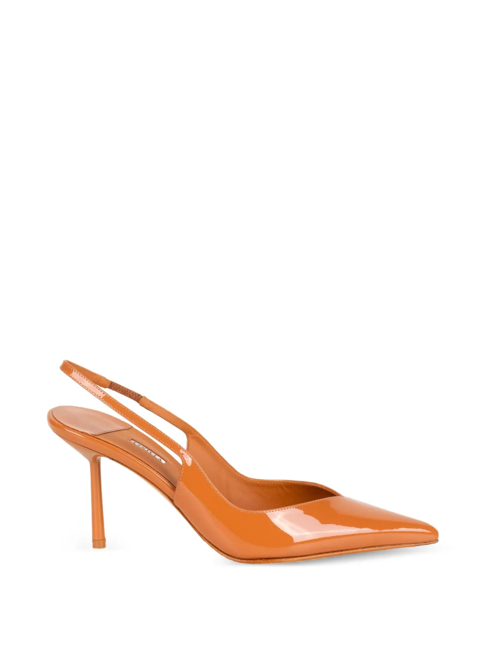Le Silla patent-finish slingback sandals Oranje