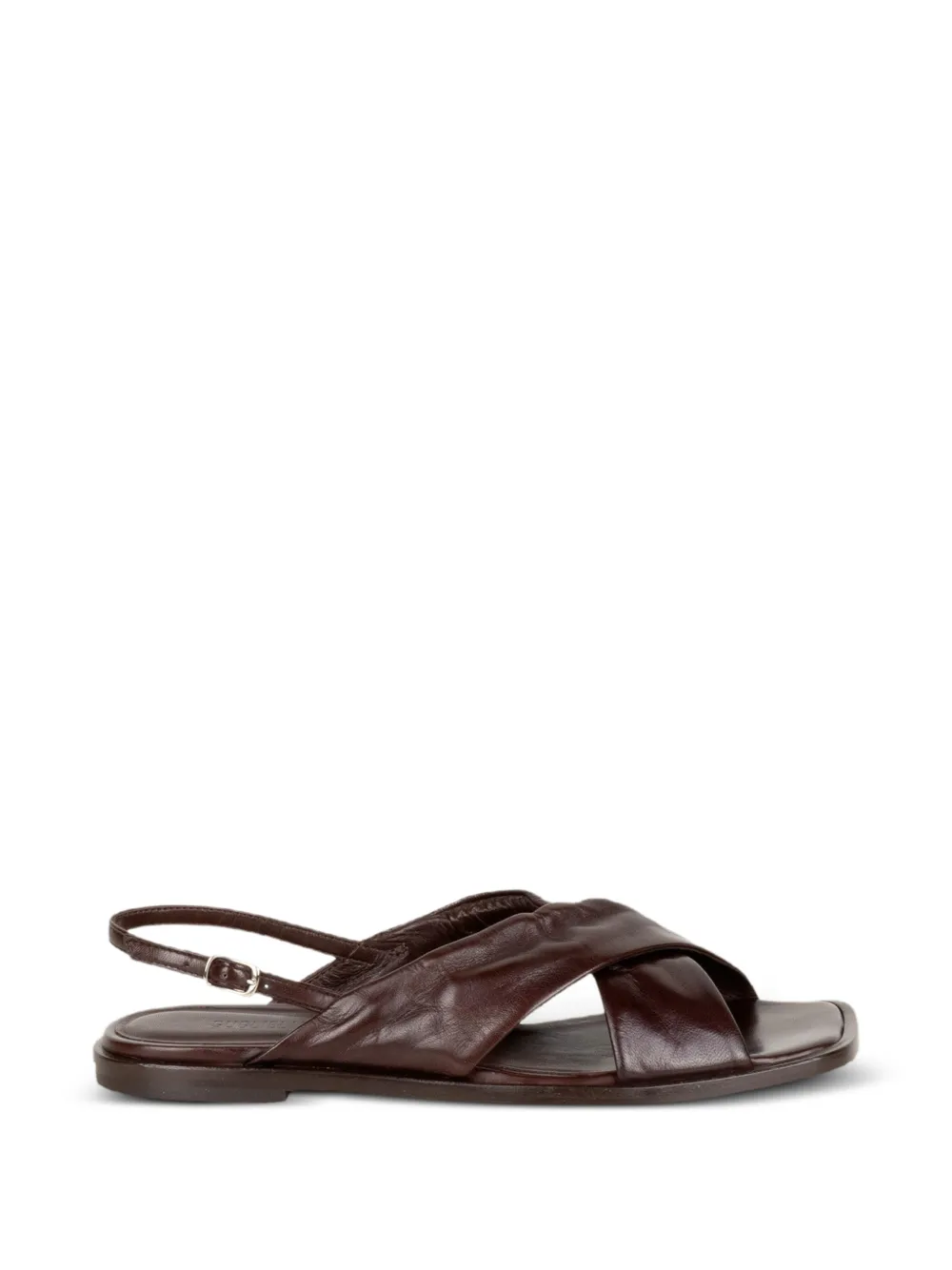 GUGLIELMO ROTTA Tibs Crisscross crossover leather sandals Bruin