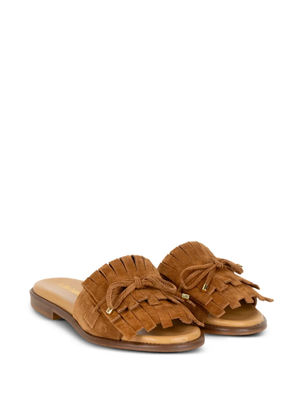Luca Grossi fringed bow-detail sandals Bruin