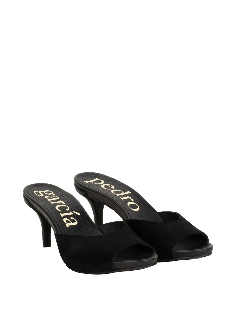 Pedro Garcia Welch suede slip-on sandals Zwart