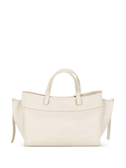 VISONA` grained leather tote bag