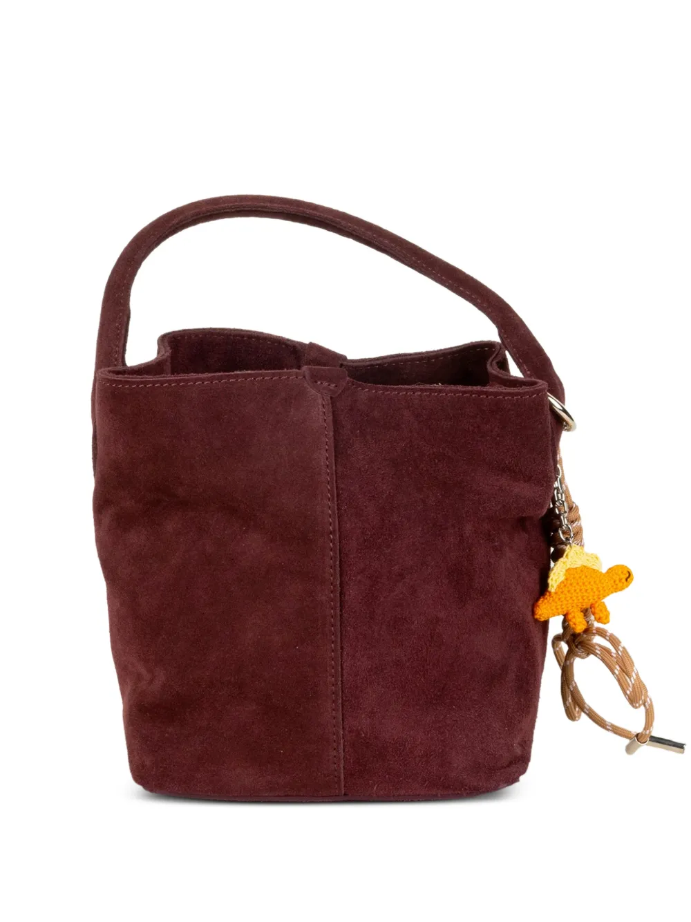 D.A.T.E. Paniere suede charm-detail shoulder bag - Rosso