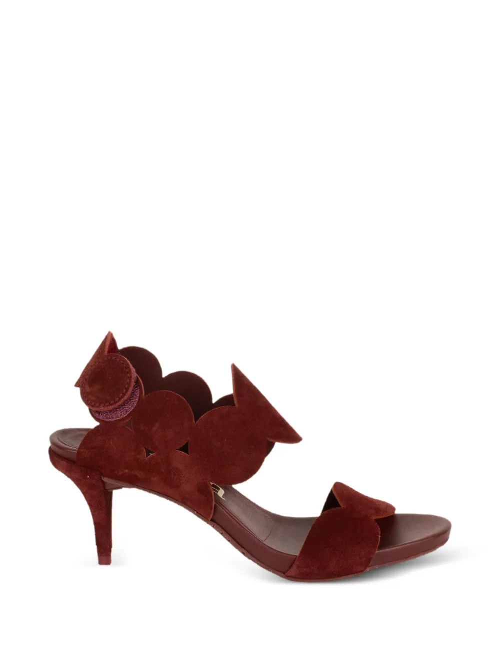 Pedro Garcia Winslet scalloped-edge touch-strap sandals - Rosso