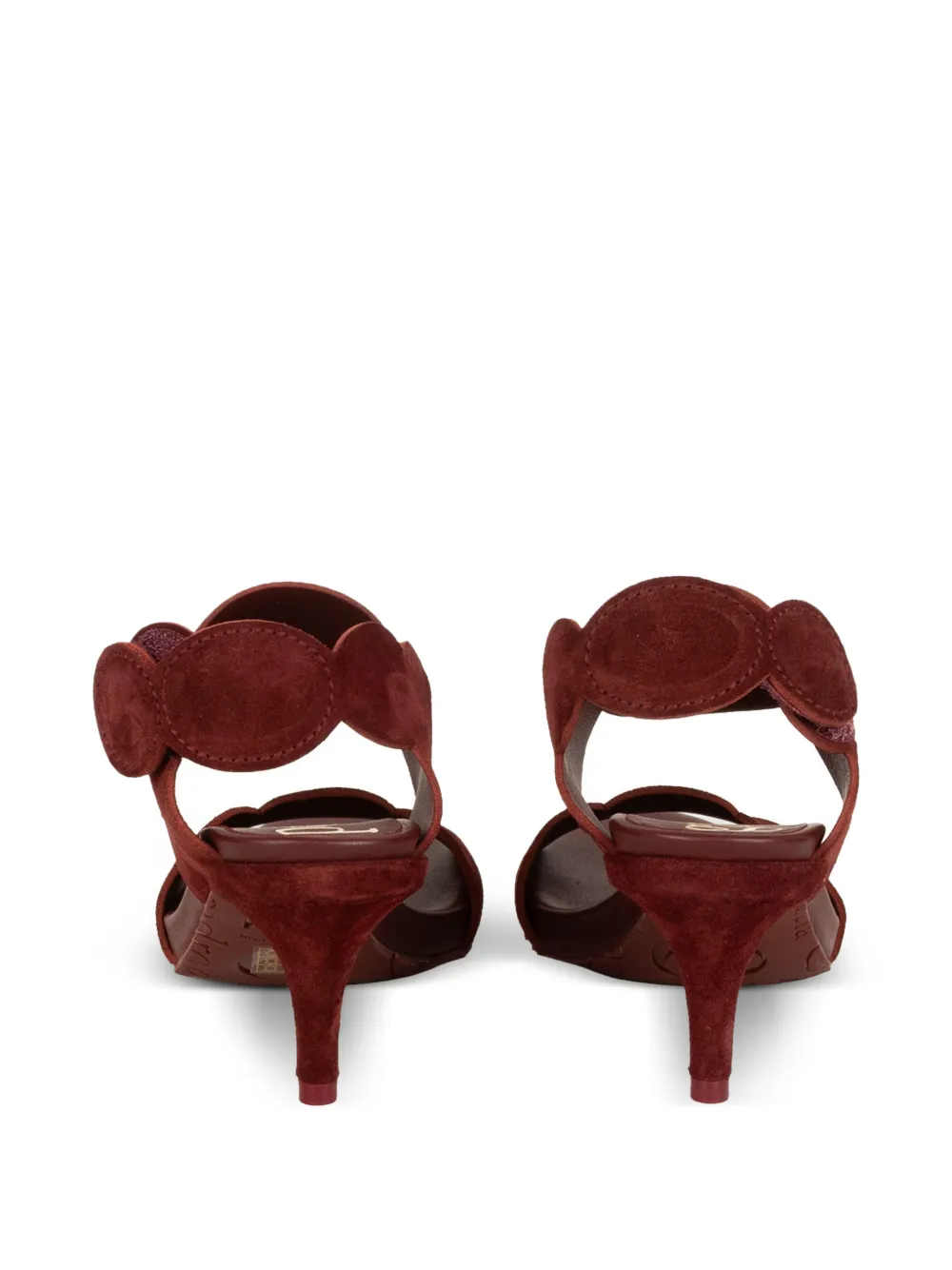 Pedro Garcia Winslet scalloped-edge touch-strap sandals Rood