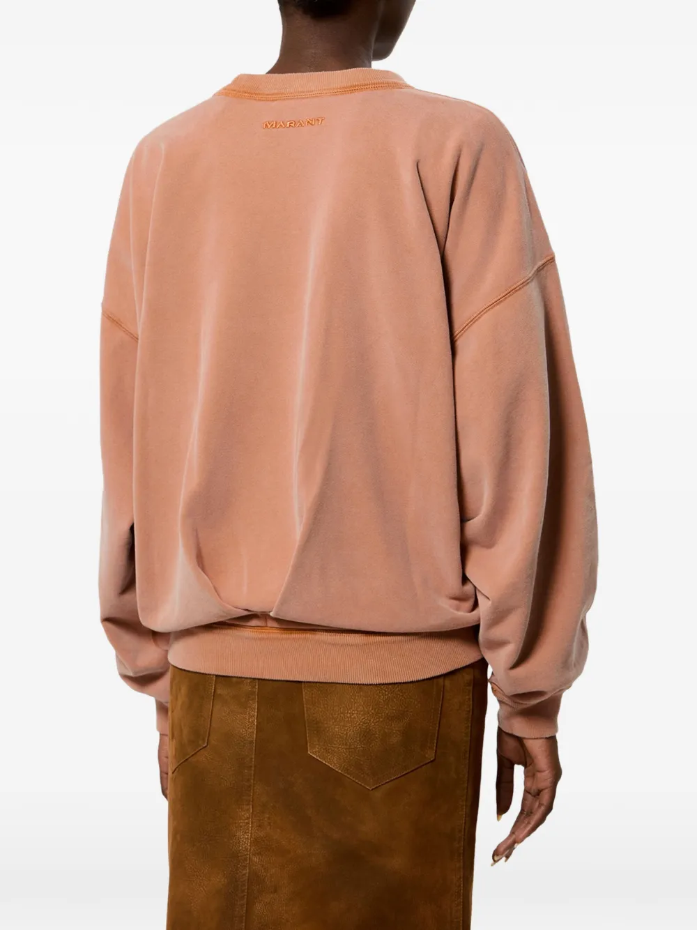 MARANT ÉTOILE Sauria hoodie met gewikkelde voorkant Oranje