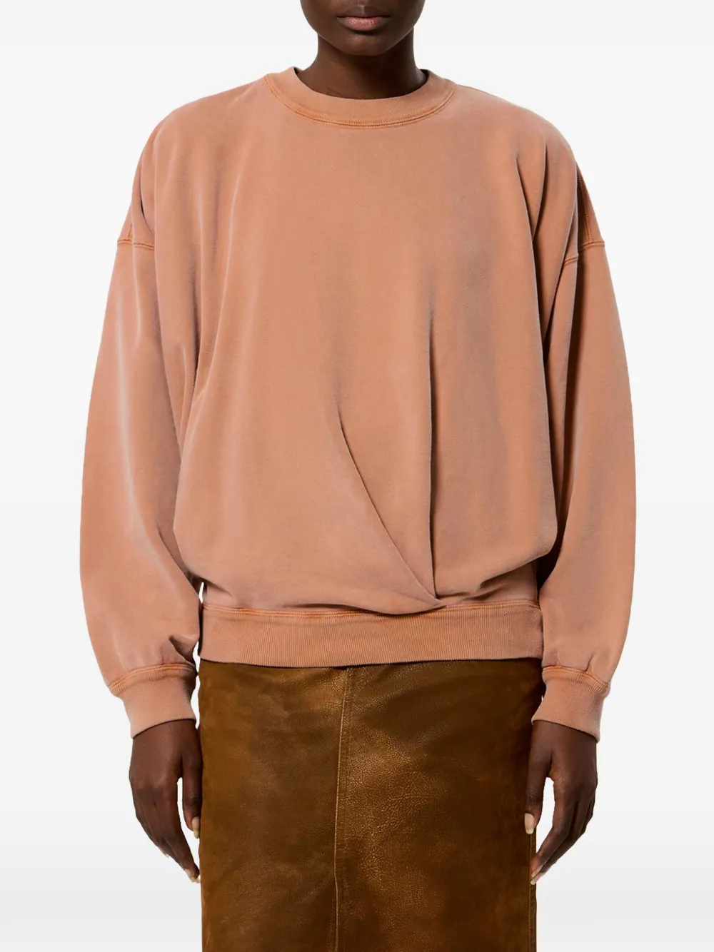 MARANT ÉTOILE Sauria hoodie met gewikkelde voorkant Oranje