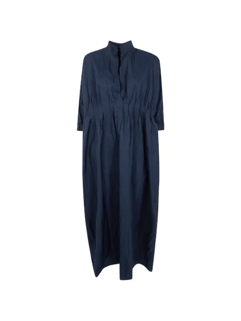 Daniela Gregis pleated long-sleeved dress