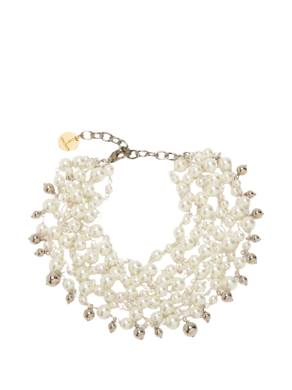 Silvia Gnecchi Miru faux-pearl beaded necklace - Argento