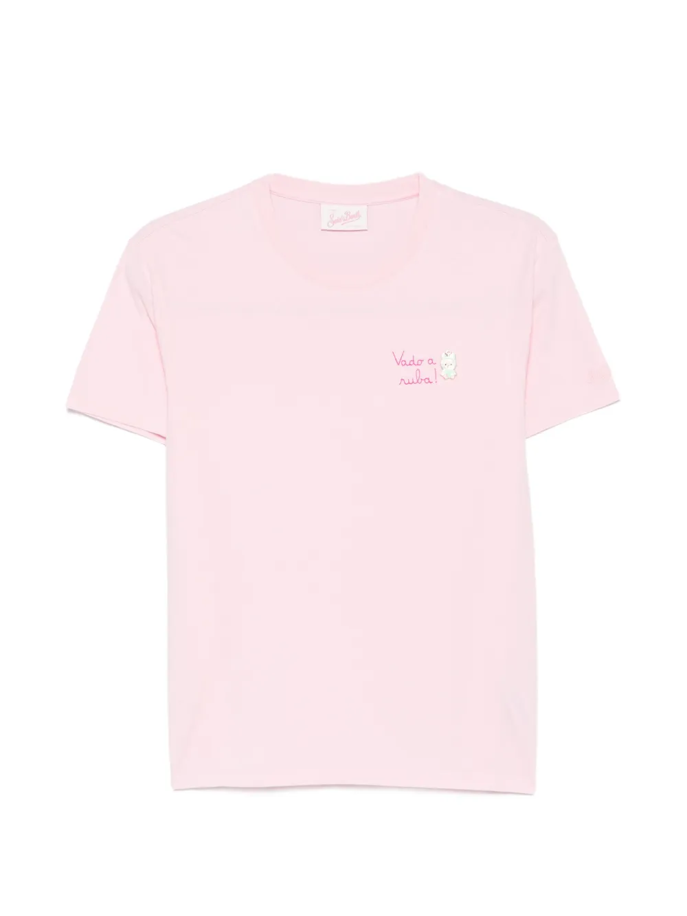 MC2 Saint Barth Emilie T-shirt met geborduurd logo Roze