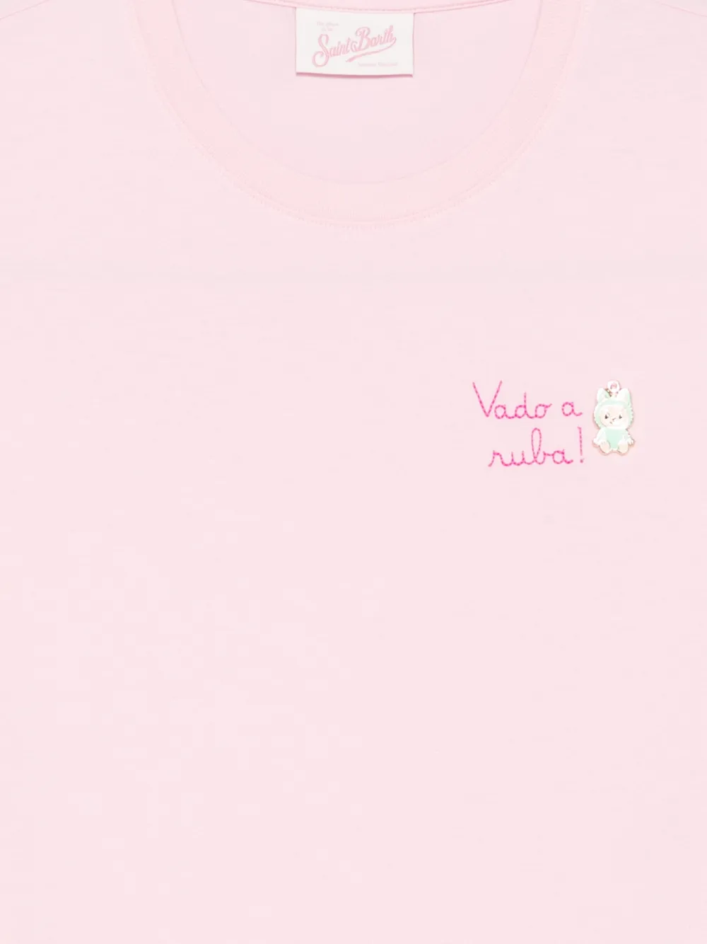 MC2 Saint Barth Emilie T-shirt met geborduurd logo Roze