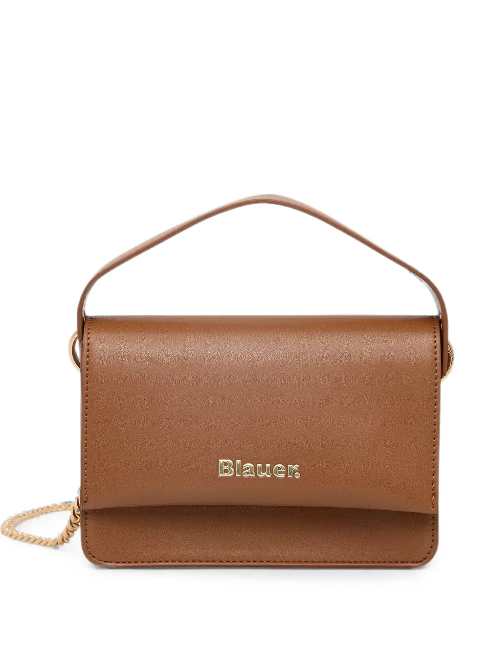 Blauer Logo-plaque Chain-link Shoulder Bag In Brown