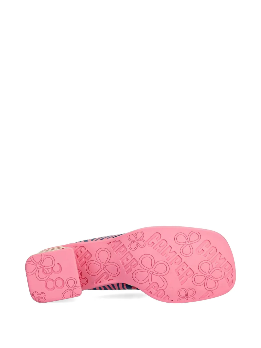 Camper Twins zebra-print sandals Roze