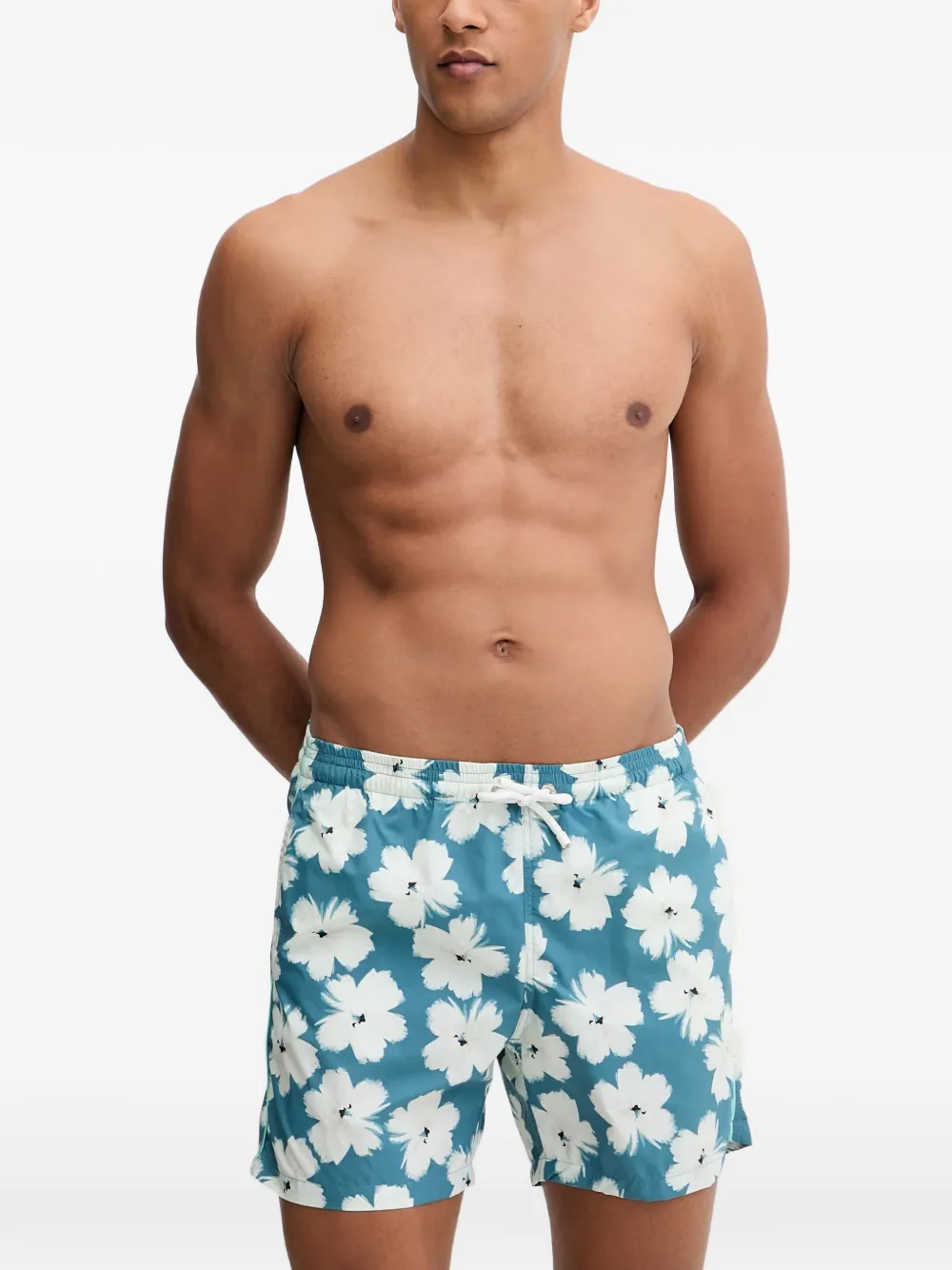 BANANA MOON Sunnybay floral-print swim shorts - Blu