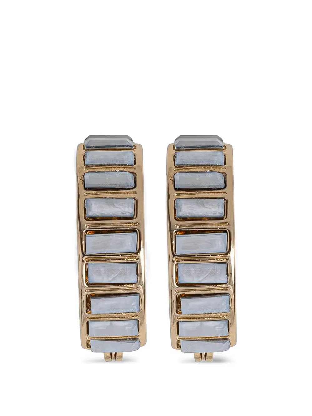 DKNY baguette-cut embellished earrings - Oro