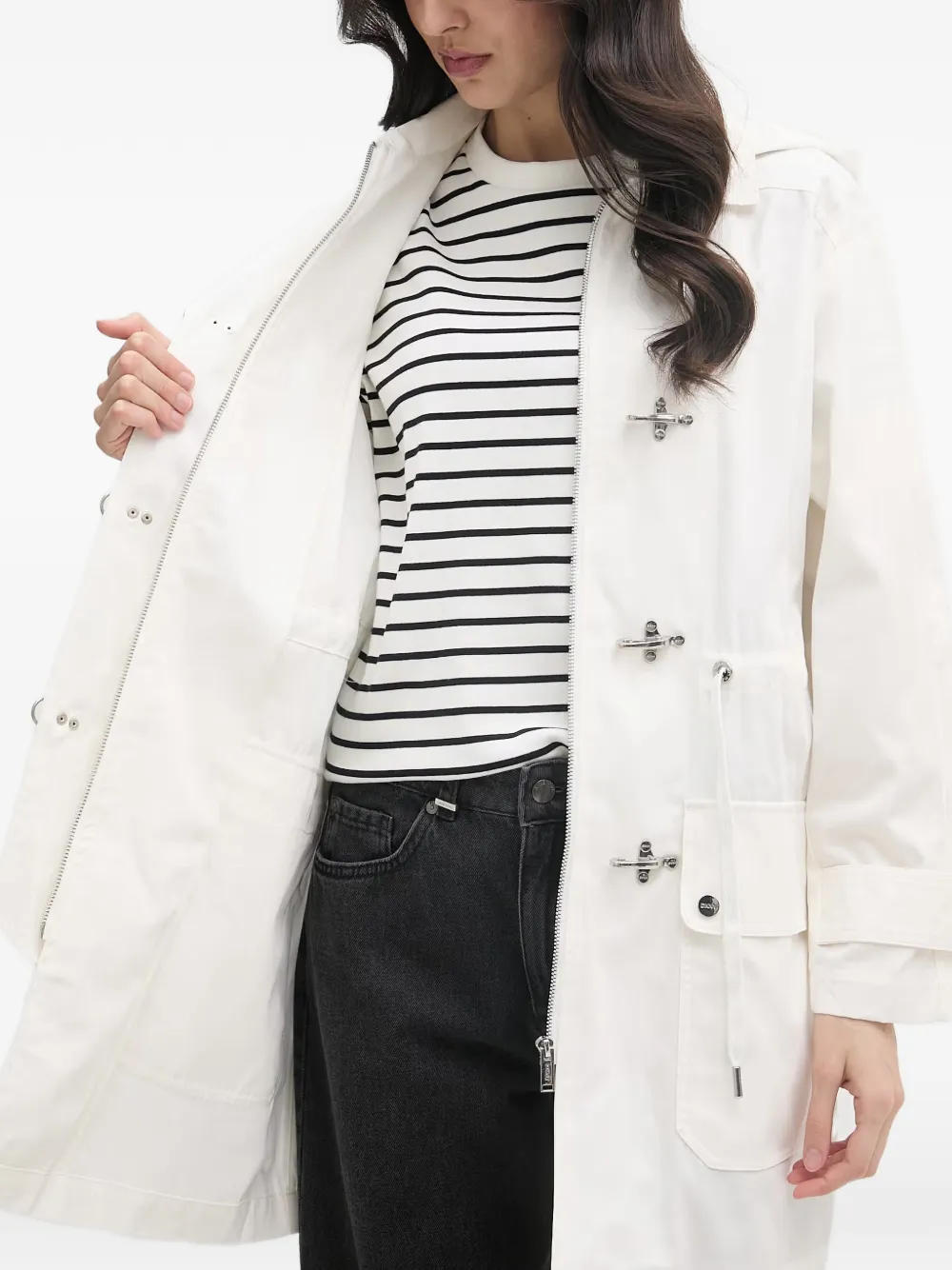DKNY Parka met capuchon Wit