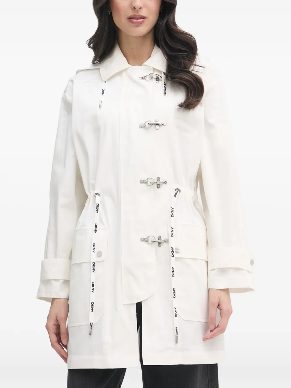 DKNY Parka met capuchon Wit