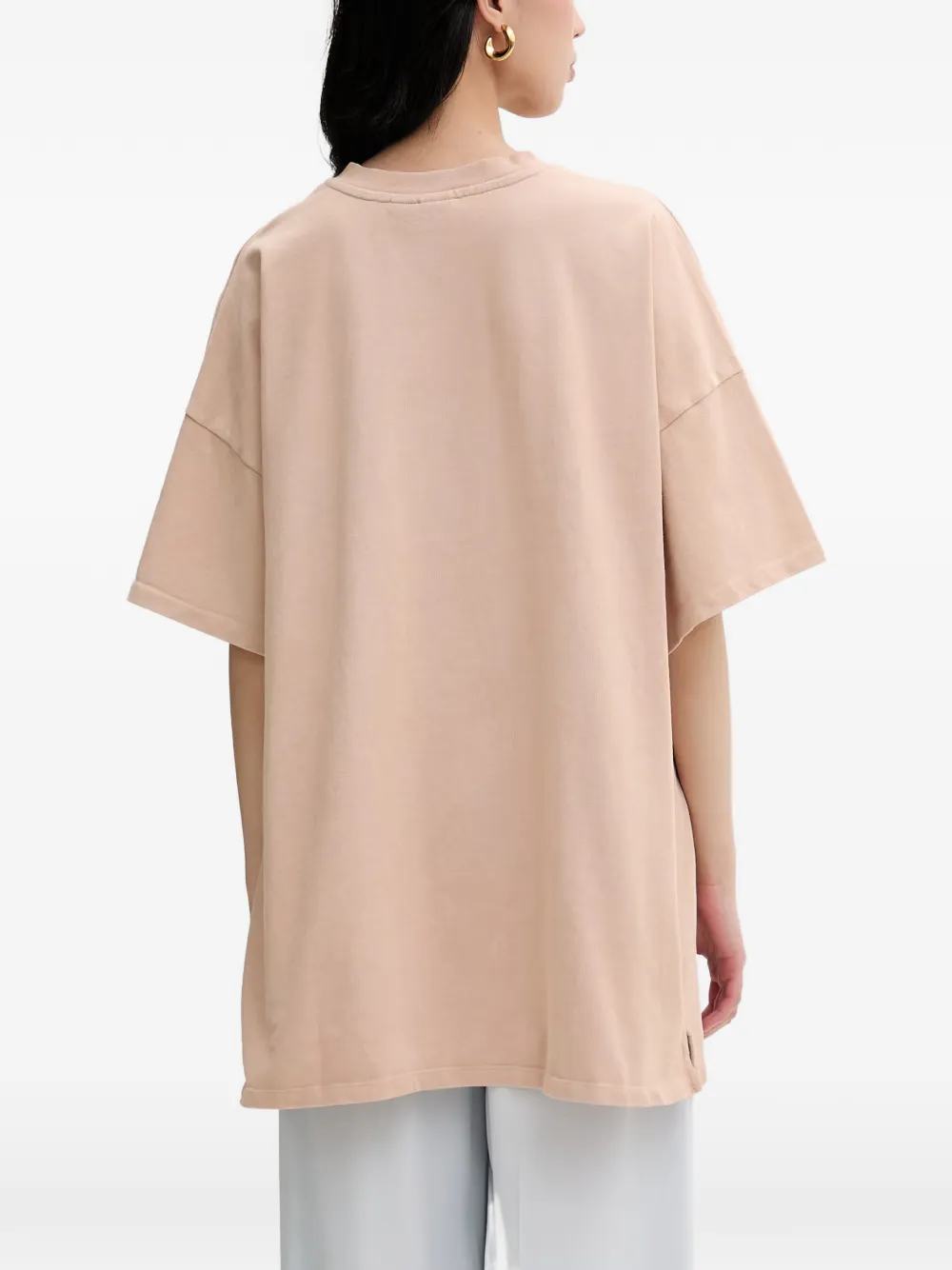 Gestuz JioGZ oversized T-shirt met geborduurd logo Beige
