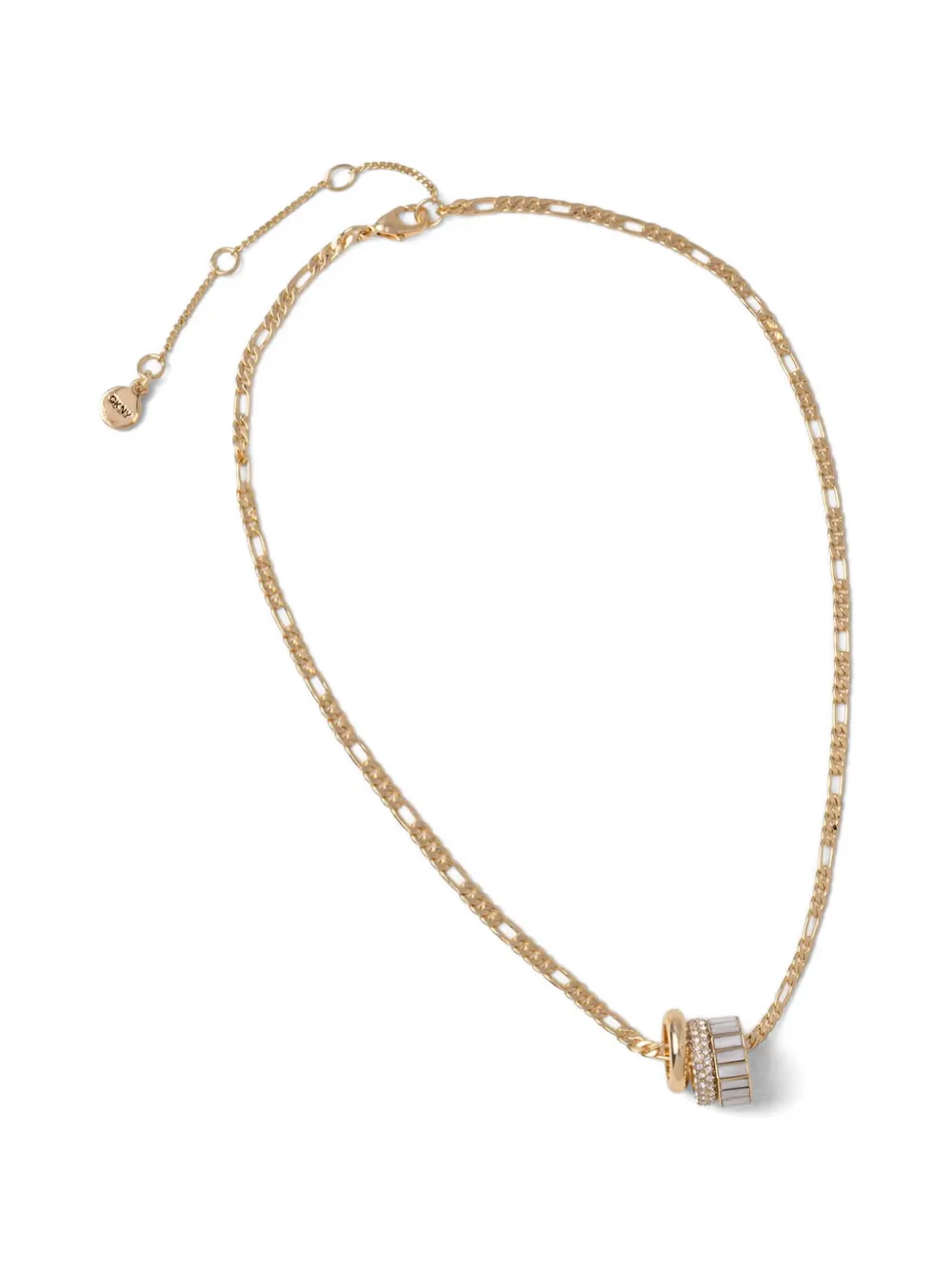 DKNY crystal-embellished ring-pendant necklace - Gold