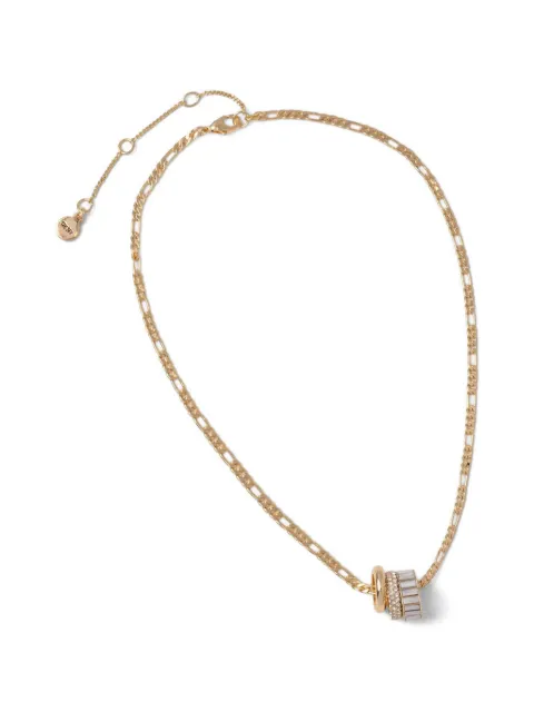 DKNY collar con detalles de cristal y colgante de anillo