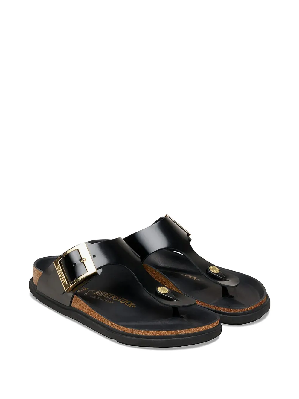 Birkenstock Gizeh sandalen met gespsluiting Zwart
