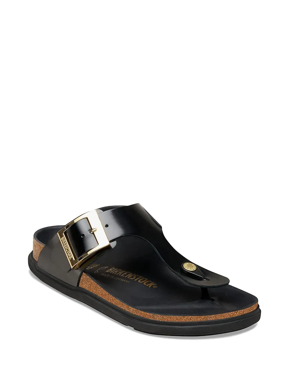 Birkenstock Gizeh sandalen met gespsluiting Zwart