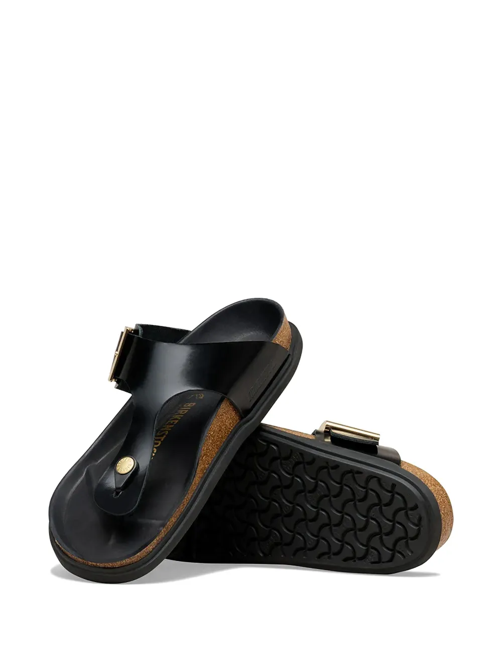 Birkenstock Gizeh sandalen met gespsluiting Zwart