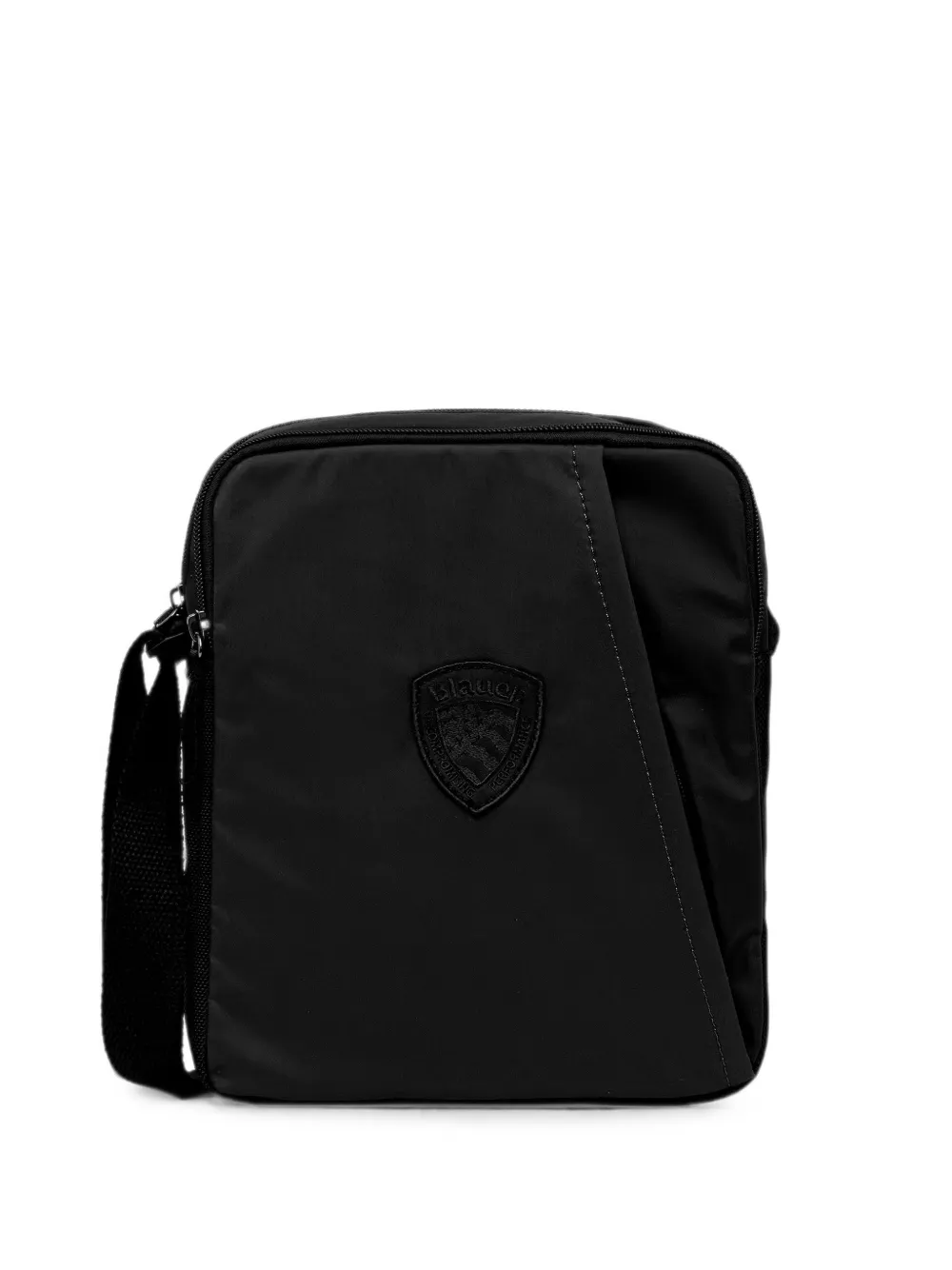 Blauer sacoche zippée à patch logo | noir | Image 1
