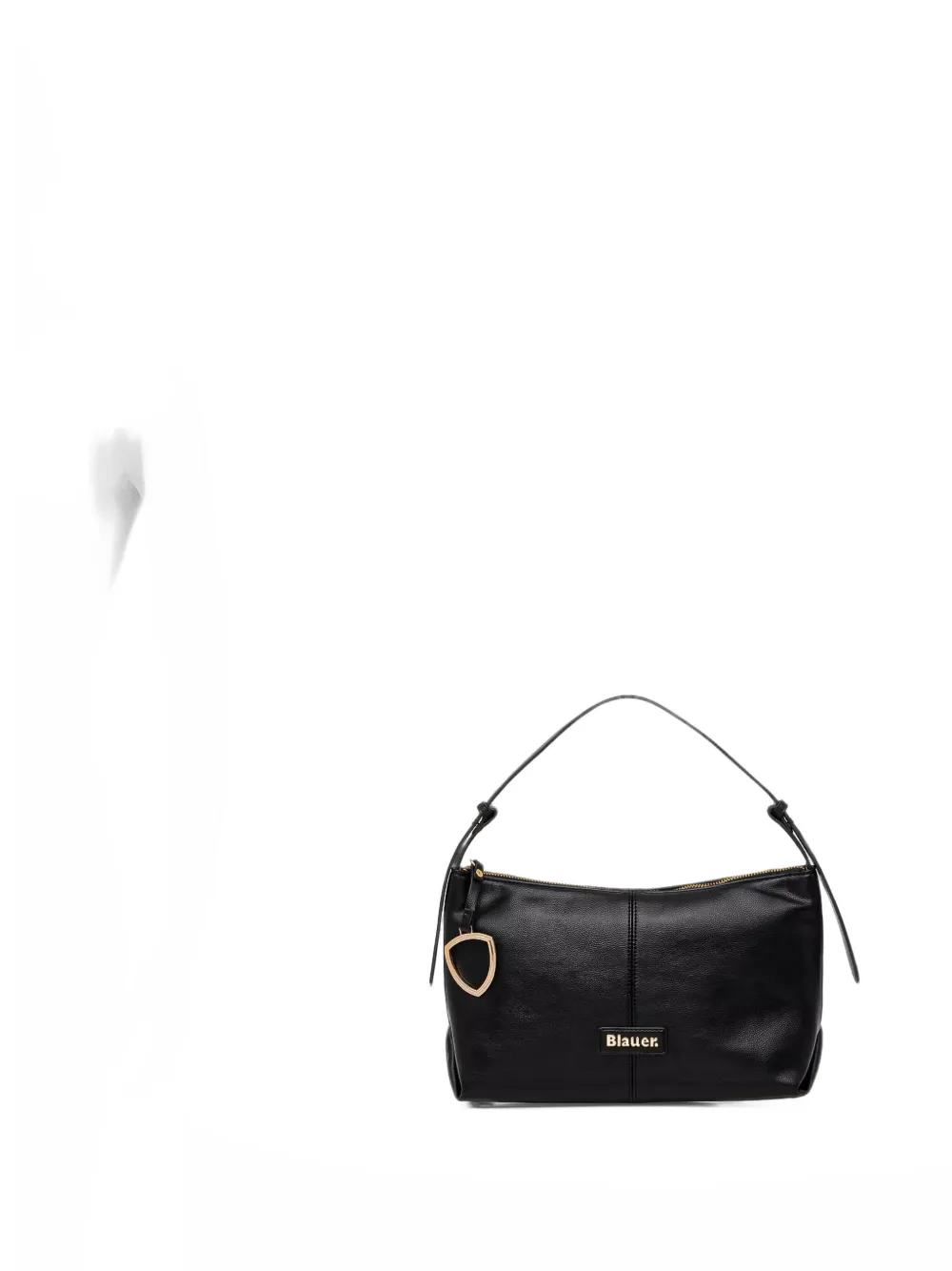 Blauer logo-plaque shoulder bag Zwart