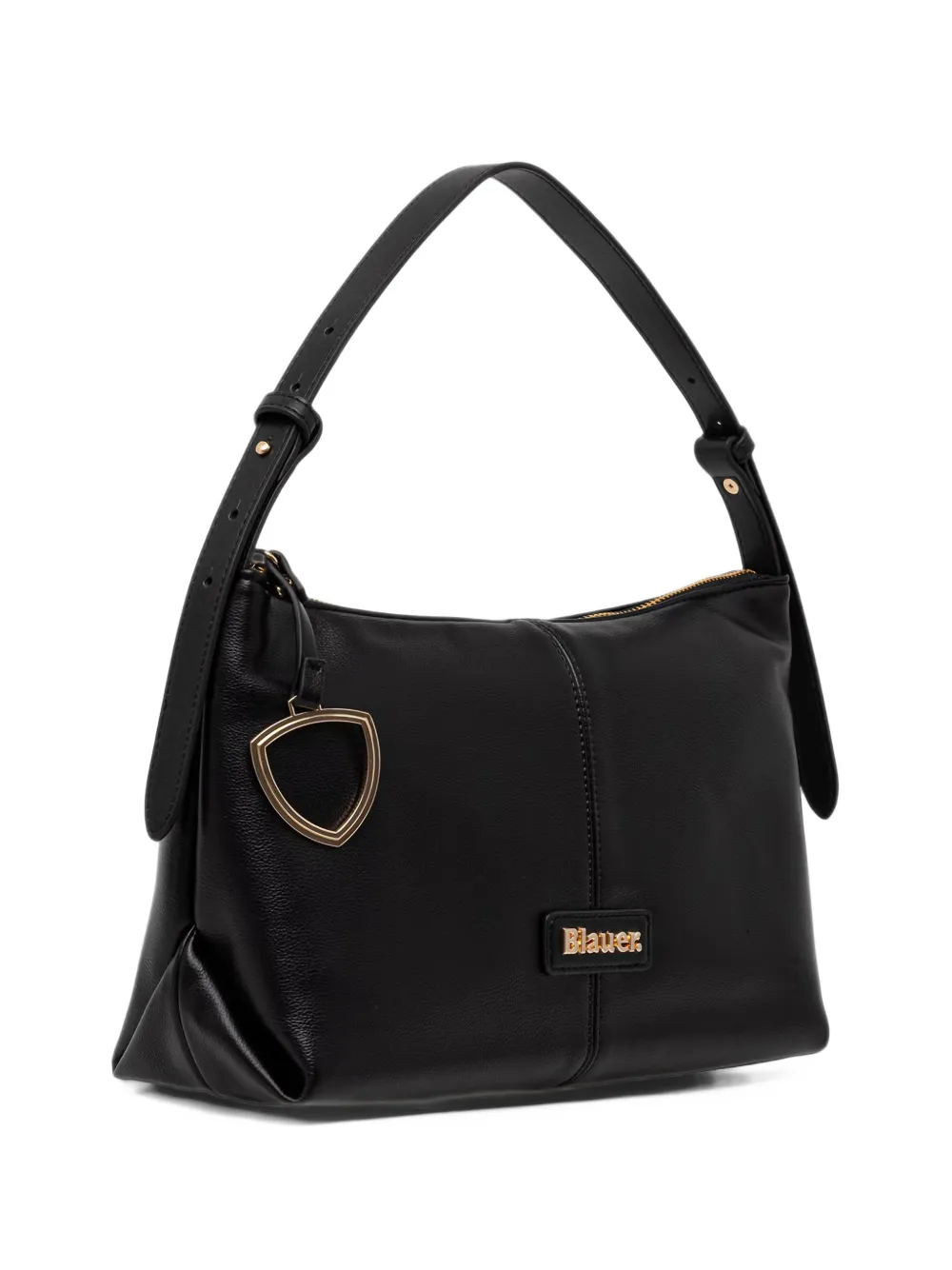 Blauer logo-plaque shoulder bag Zwart